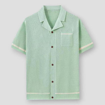 Sky Madrid Greeley Hollow Knit Polo Shirt