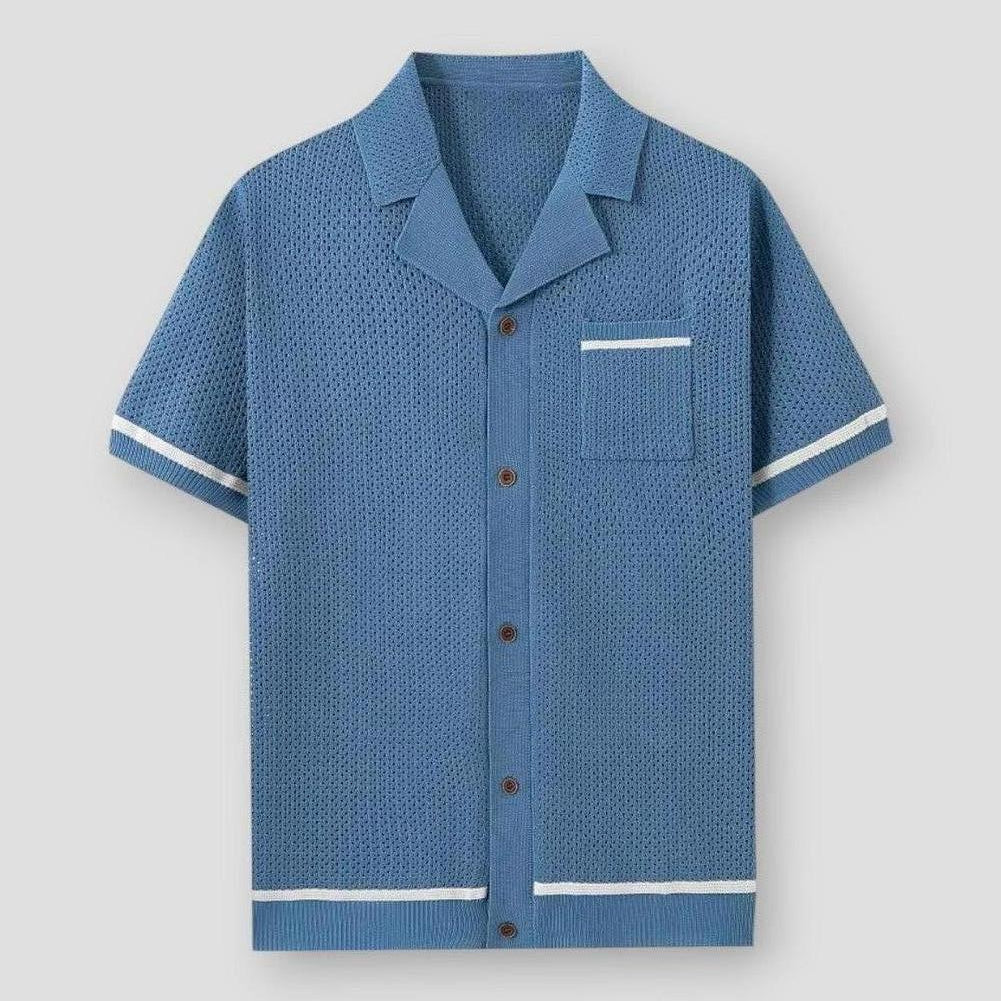 Sky Madrid Greeley Hollow Knit Polo Shirt