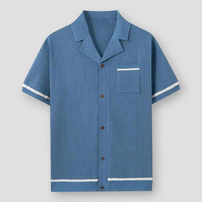 Sky Madrid Greeley Hollow Knit Polo Shirt