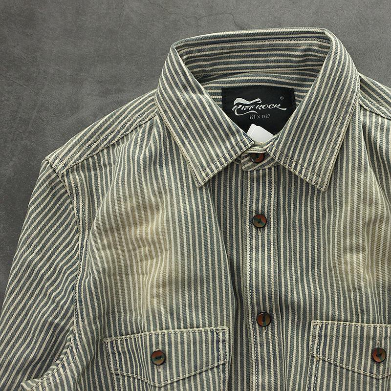 Retro Herbst Gestreiftes Hemd