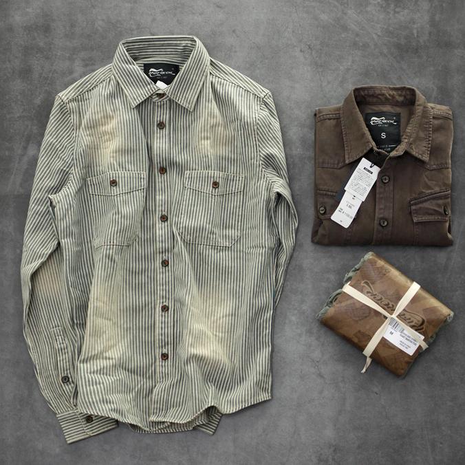 Retro Herbst Gestreiftes Hemd