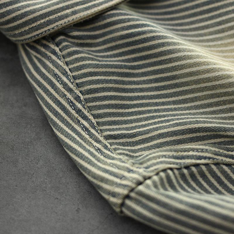 Retro Herbst Gestreiftes Hemd