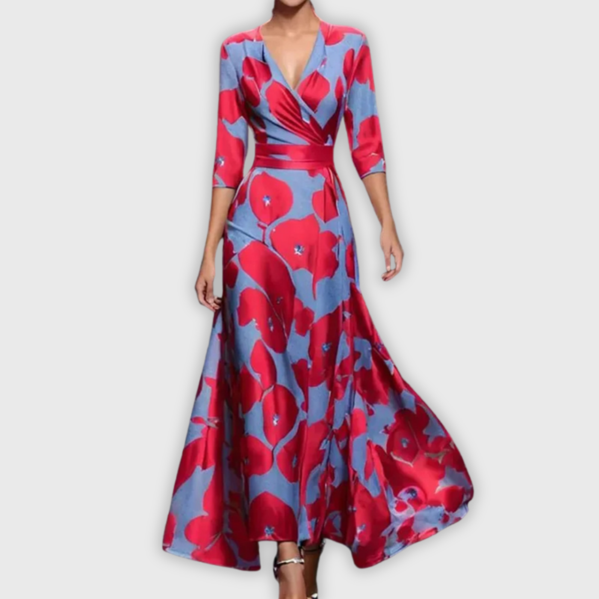 Damen Elegantes Maxikleid | Langarm