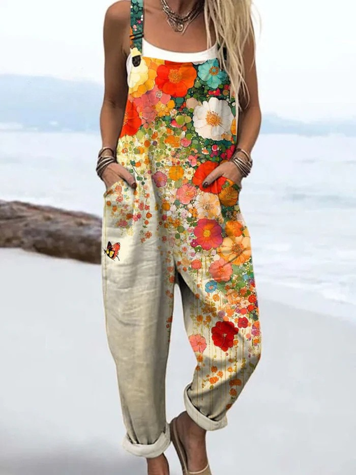 Noëlle | Jumpsuit with Vintage Floral Print