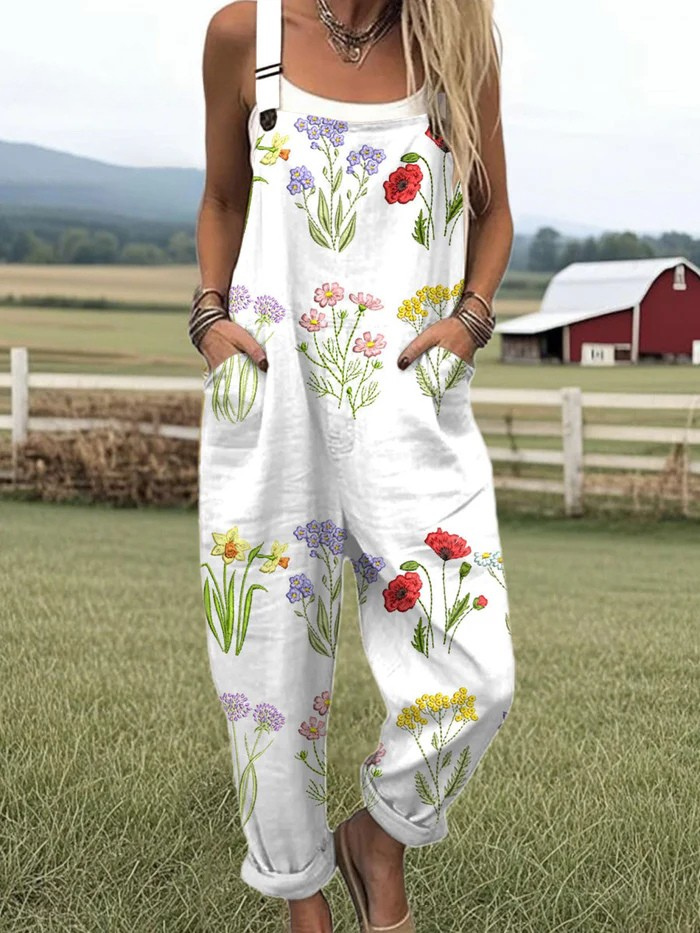 Noëlle | Jumpsuit with Vintage Floral Print