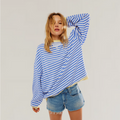 Margot™ | Stilvoller Übergroßer Gestreifter Pullover