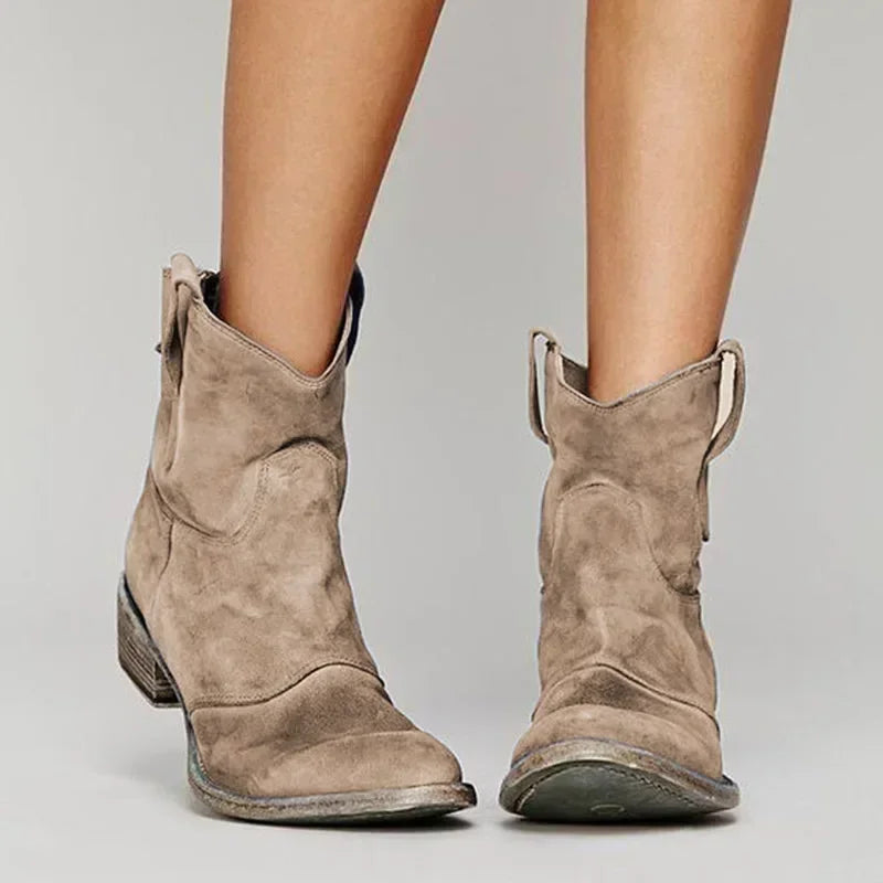 Marlowe | Damen Winter Vintage Western Stiefeletten