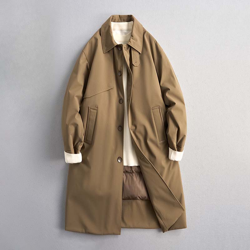 Japanische Winter-Mittel-Länge Warme Weiße Entenfedern Windbreaker