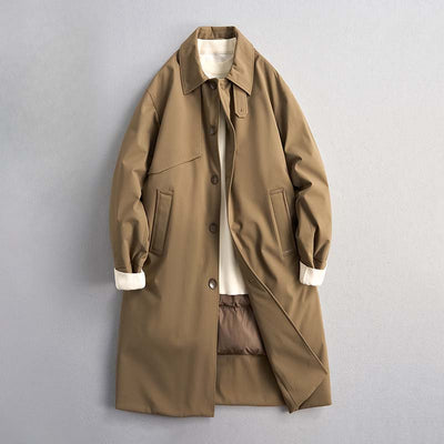 Japanische Winter-Mittel-Länge Warme 90% Weiße Entenfedern Windbreaker