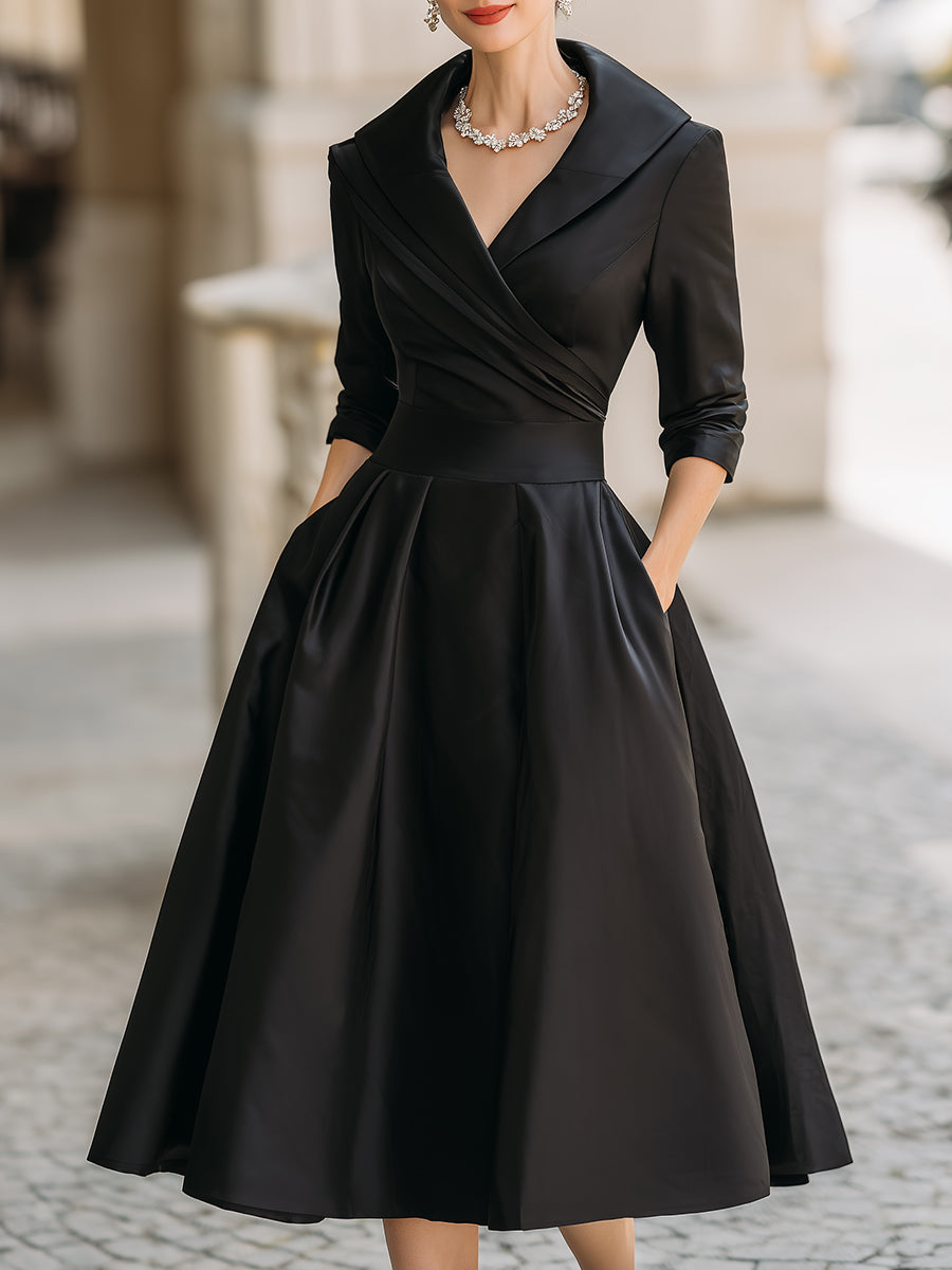Ariella - Satin Midi Kleid