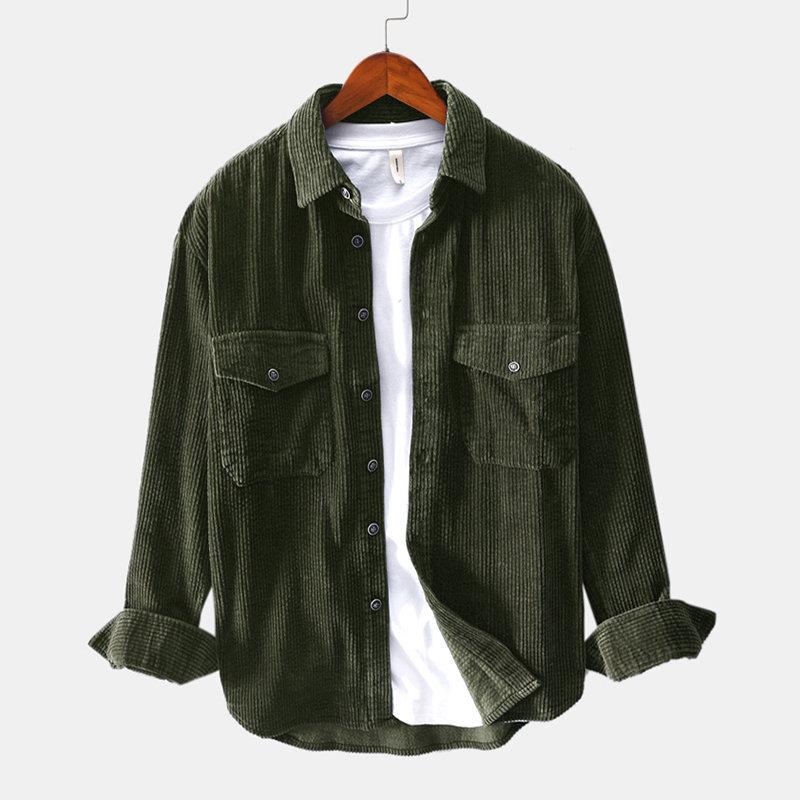 Herren Vintage Cordhemd