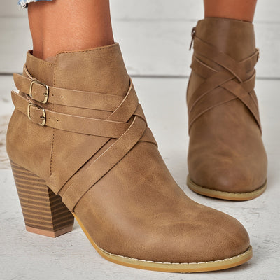 Orthopädische Leder Absatzstiefel