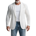 Herren Solid Knit Notch Lapel Zwei Knöpfe Freizeit Blazer