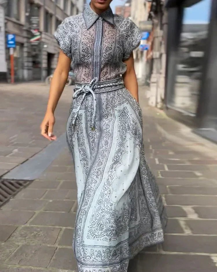 Adele™ - Boho-Druck Zweiteiliges Set