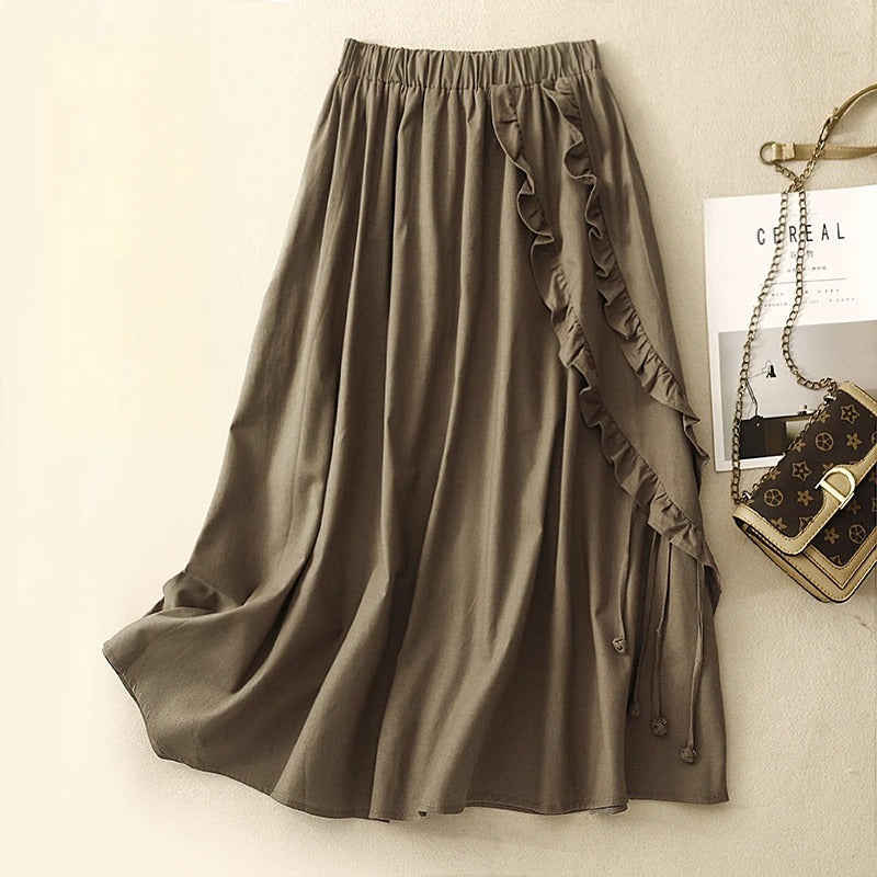 Melissa Linen Ruffle Skirt