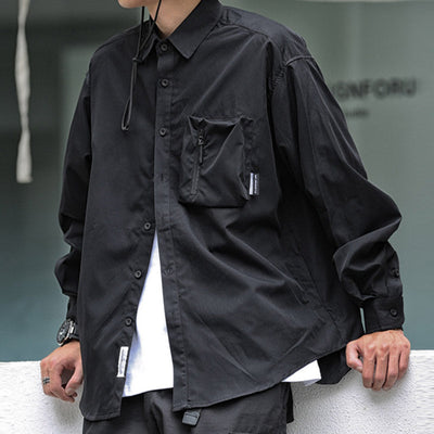 Japanisches lockeres einfarbiges Hemd