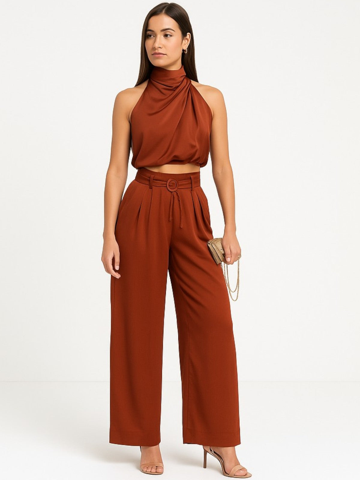 Luna Seide Sommer Zweiteiliges Set