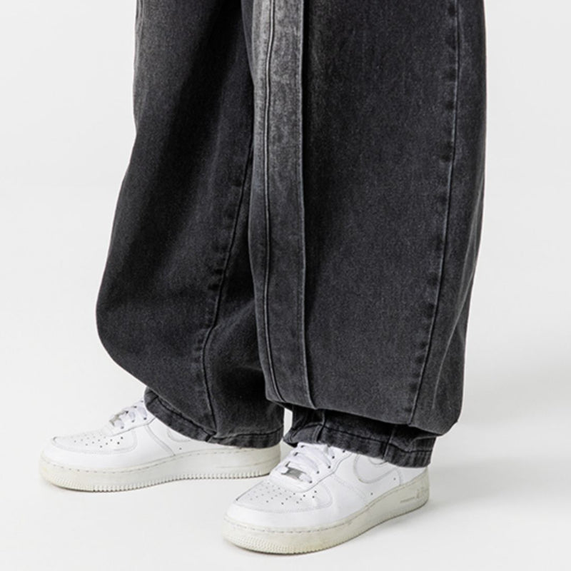Japanische Retro Machete Denim Lockere Weitbein-Harem-Hose