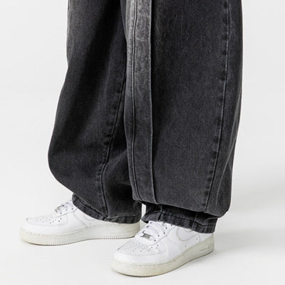 Japanische Retro Machete Denim Lockere Weitbein-Harem-Hose