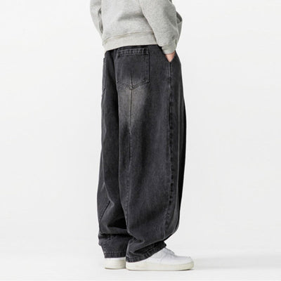 Japanische Retro Machete Denim Lockere Weitbein-Harem-Hose