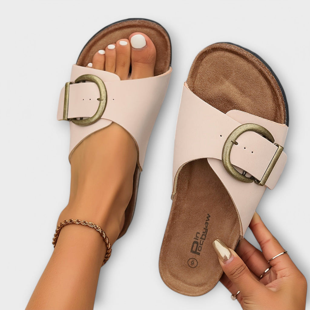 Margie - Damen Korksandalen mit Schnallen-Design