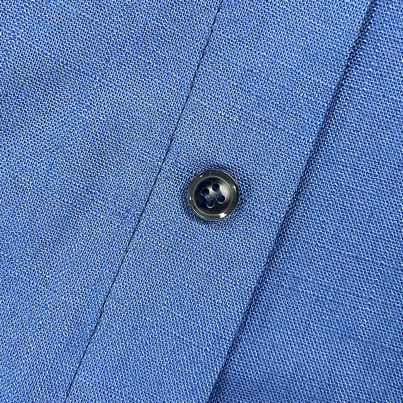 Herren Sommermode Slub-Leinen Langarmhemd