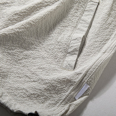 Texturiertes Polohemd im japanischen Stil mit Revers