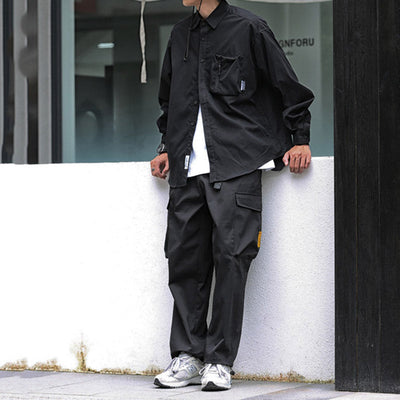 Japanisches lockeres einfarbiges Hemd