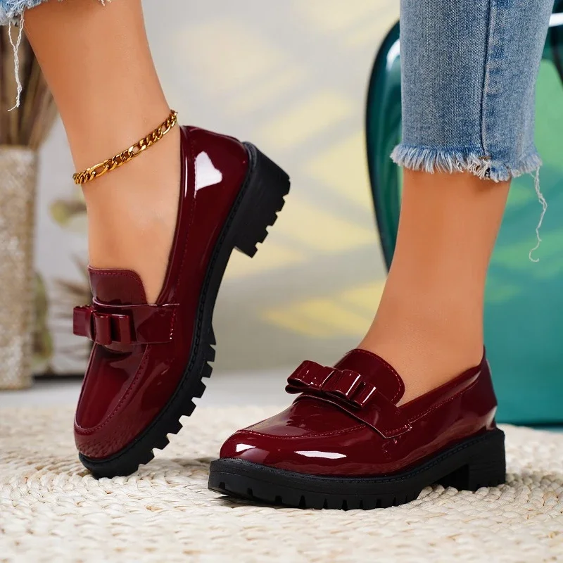 Brooklyn Leder Schleifen-Loafer