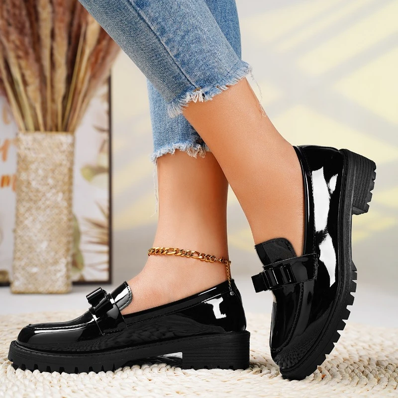 Brooklyn Leder Schleifen-Loafer
