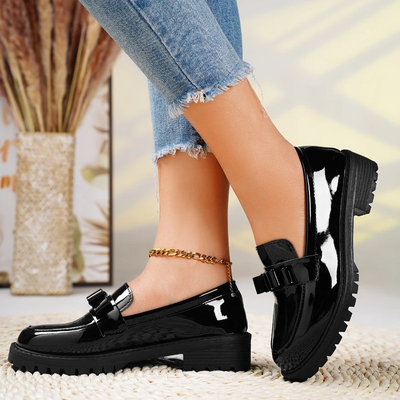 Brooklyn Leder Schleifen-Loafer