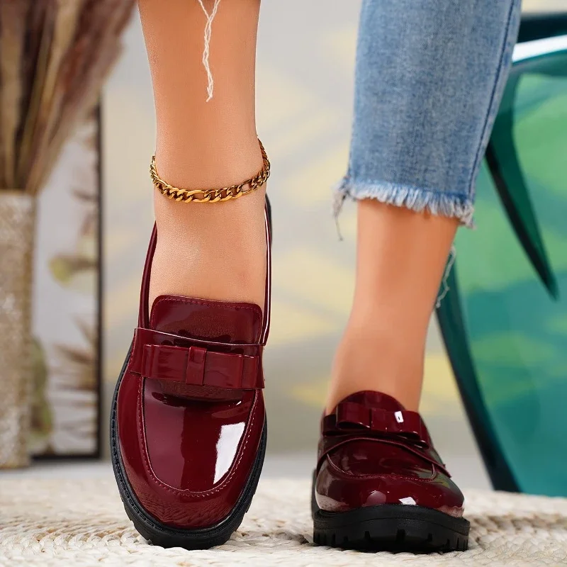Brooklyn Leder Schleifen-Loafer