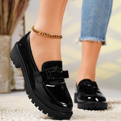 Brooklyn Leder Schleifen-Loafer