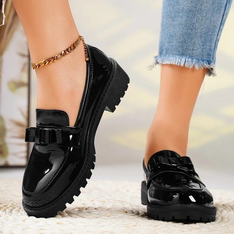 Brooklyn Leder Schleifen-Loafer