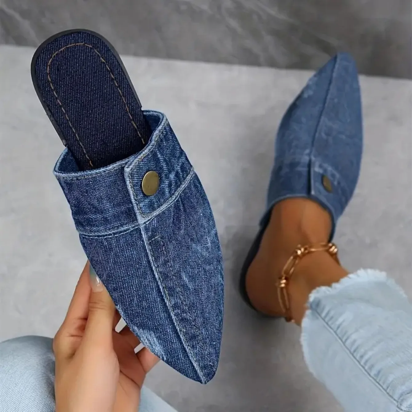 Valden Denim Muse Mules