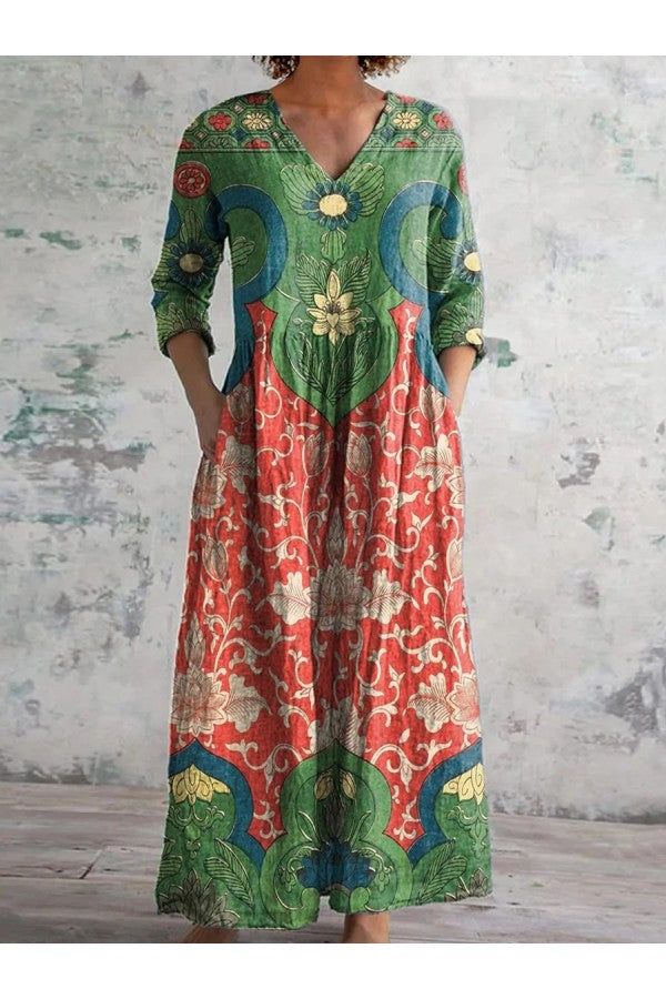 Judith – Vintage Floral Maxi Dress