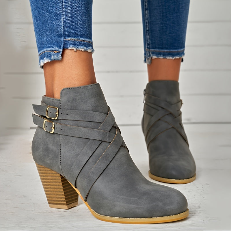 Orthopädische Leder Absatzstiefel