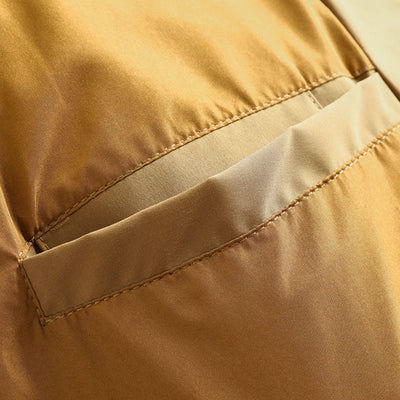 Retro Mid-Length Kapuzen Freizeit Windbreaker Jacke