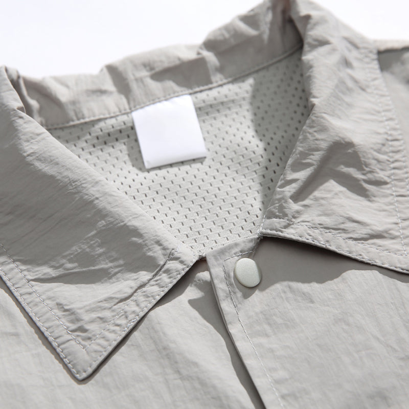 Japanisches Retro Mehrfach-Taschen Patchwork Lockere T-Shirt
