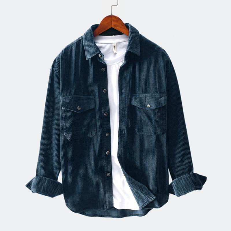 Herren Vintage Cordhemd