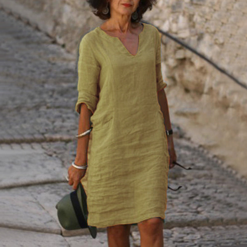 JOSETTE – Elegantes Kleid mit V-Ausschnitt