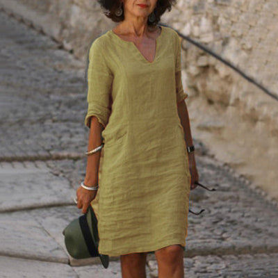 JOSETTE – Elegantes Kleid mit V-Ausschnitt