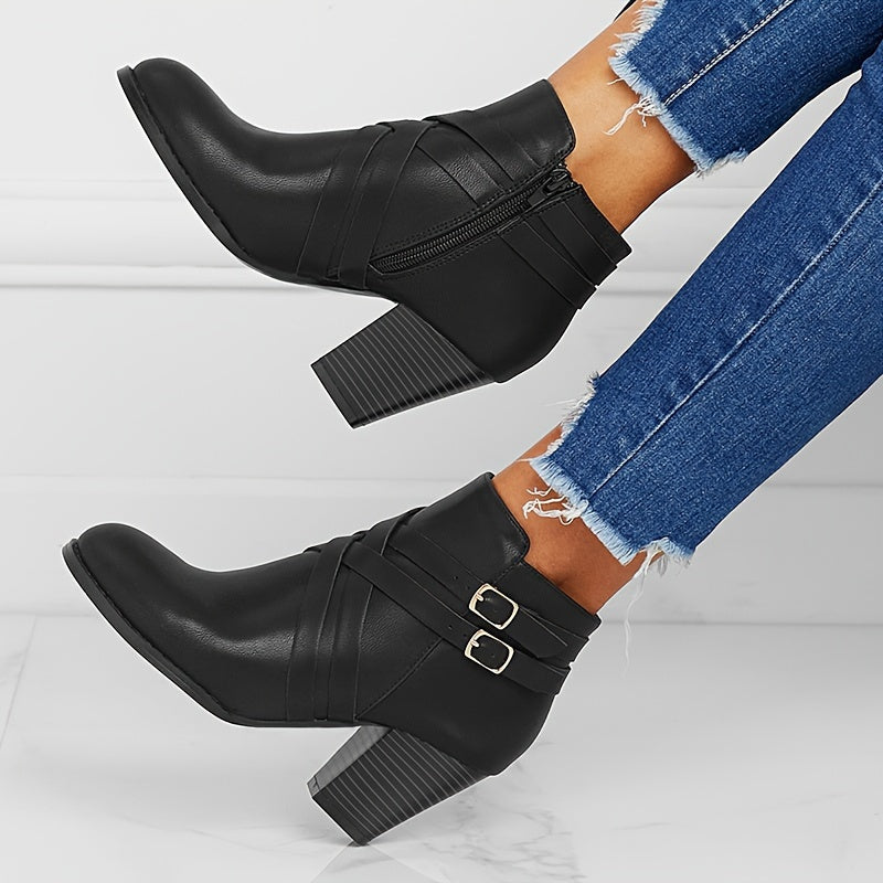 Orthopädische Leder Absatzstiefel