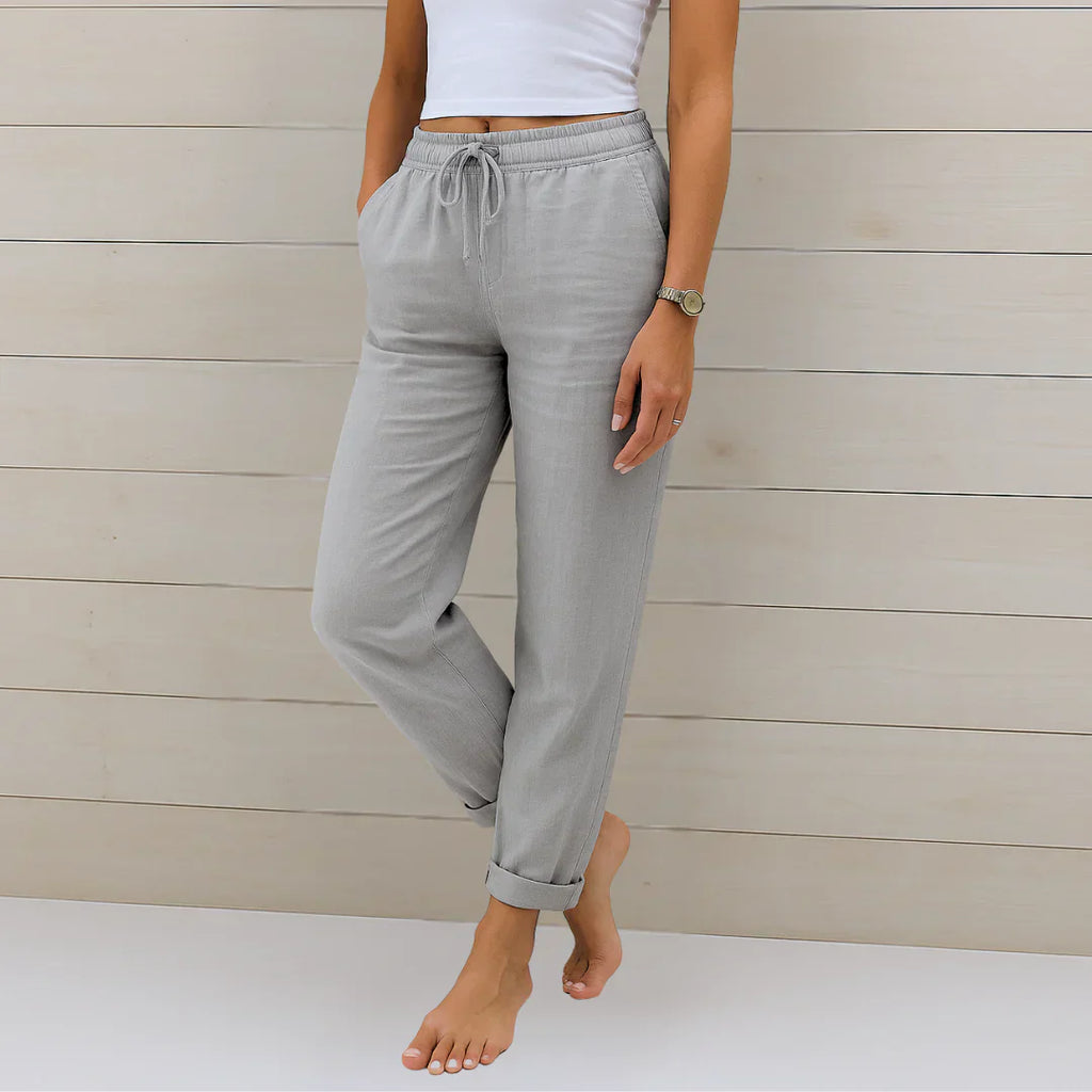 SERENA - HIGH-QUALITY, BREATHABLE STRETCH PANTS MADE OF LINEN
