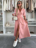 Isabella | Feminines Midikleid mit Knopfleiste