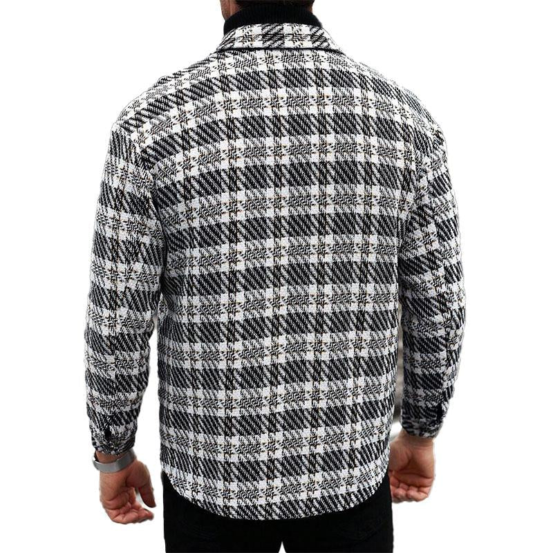 Herren Mischgewebe Revers Einreiher Jacke
