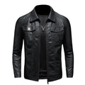 Herren Revers Leder Bikerjacke