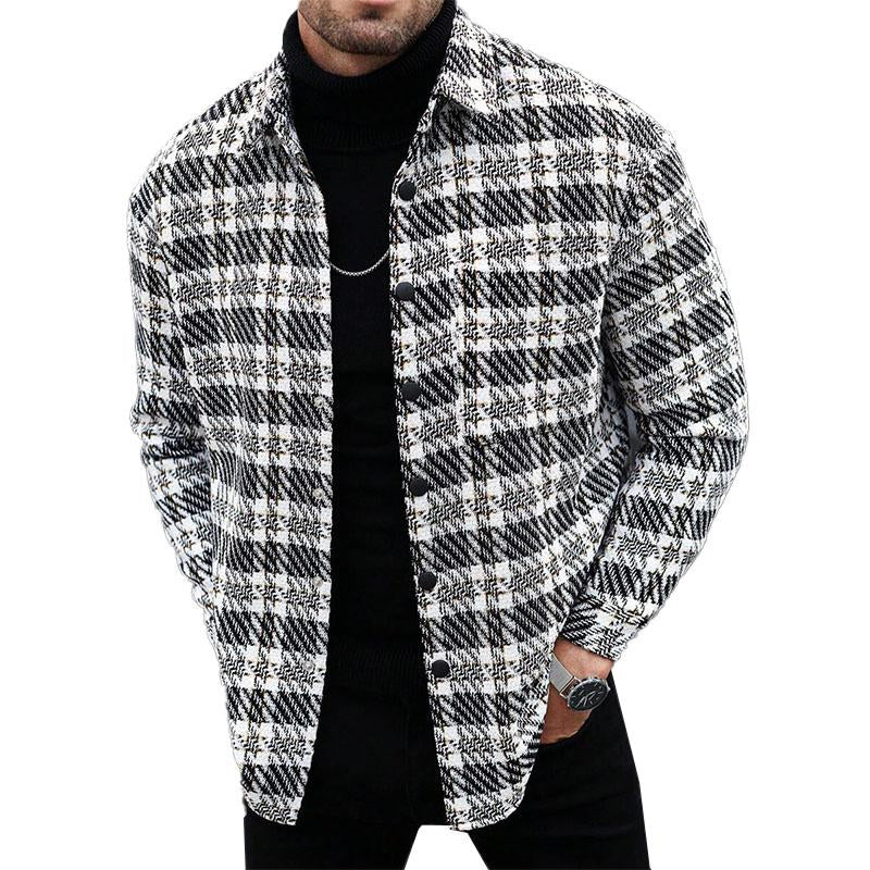 Herren Mischgewebe Revers Einreiher Jacke