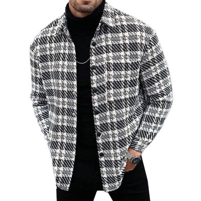 Herren Mischgewebe Revers Einreiher Jacke
