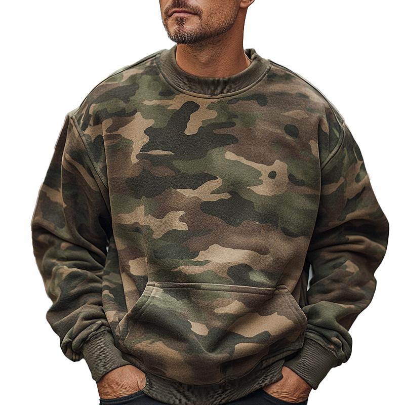 Herren Sweatshirt mit Camouflage-Druck